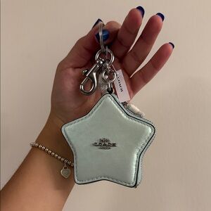 Coach Metallic Silver Card Wallet